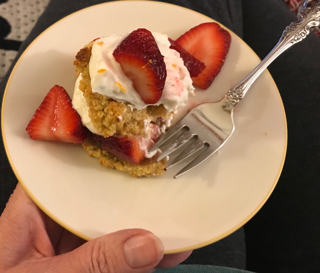 Lemon Shortcake with Strawberries and Yogurt Cream (Gluten free)